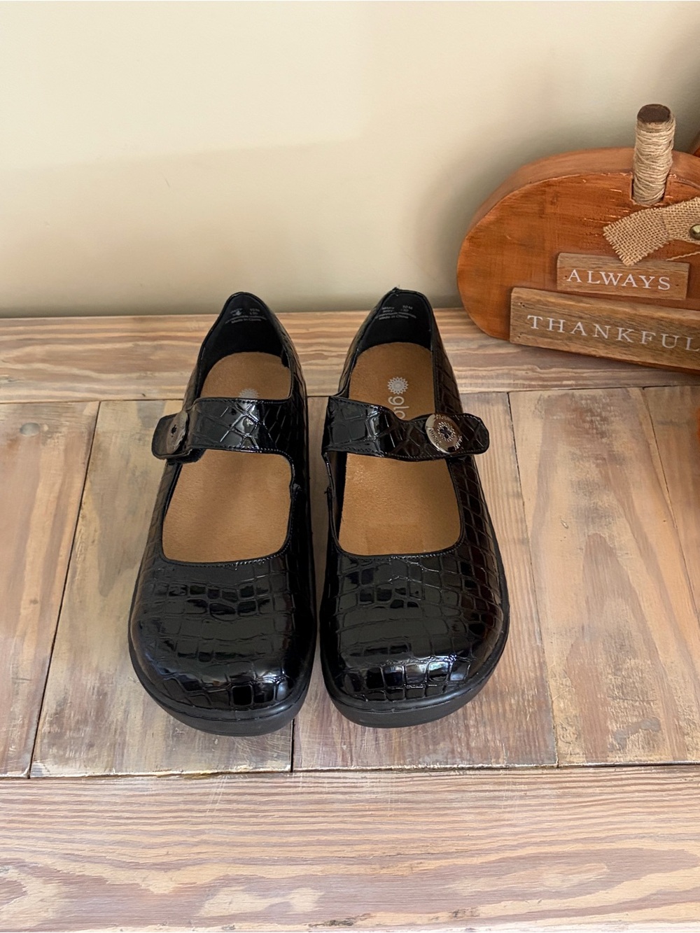 Glolily Black Croc MaryJane Clog Work/Professional Shoe 🆕